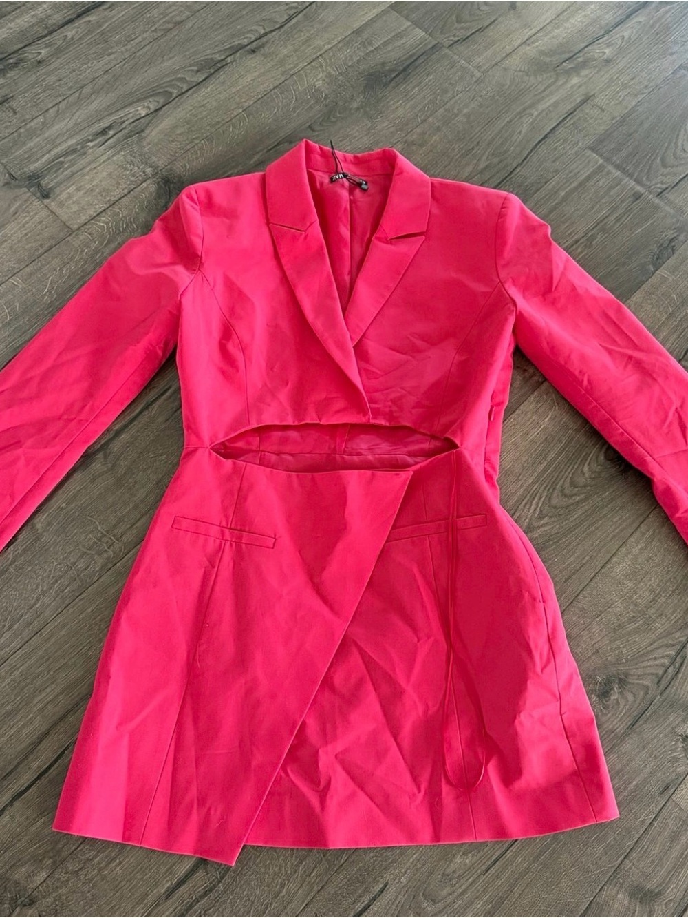 Zara Hot Pink Cutout Mini Dress